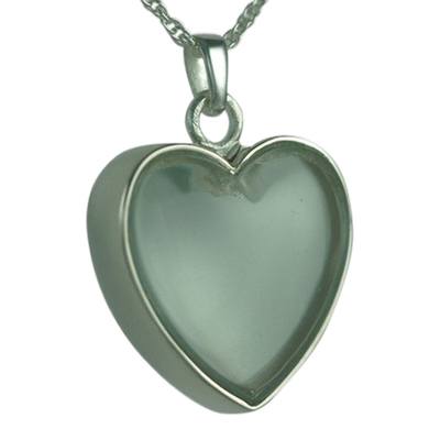 Heart Glass Memorial Jewelry